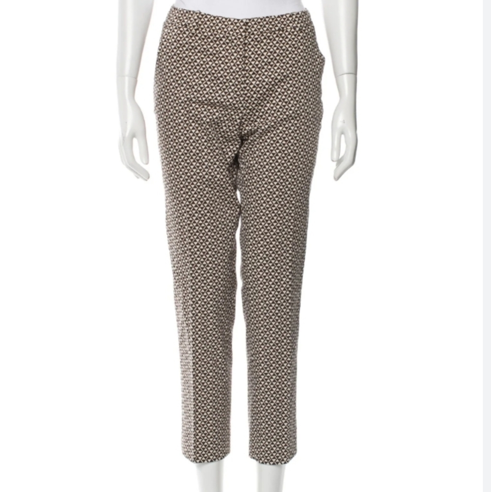 Max Mara weekend geometric print slim sigarette stretch pants Small T7